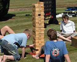 Kids Playing Jenga